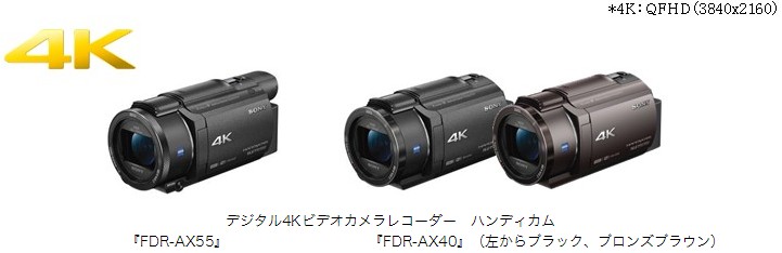 SONY　FDR-AX40　ハンディカム　ビデオカメラ　4K ソニー
