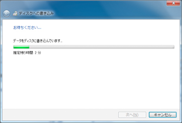 CDへのコピーが始まります。