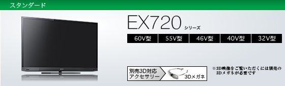 KDL-46EX720 | テレビ ブラビア | ソニー