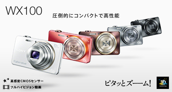 DSC-WX100 | デジタルスチルカメラ Cyber-shot サイバーショット | ソニー