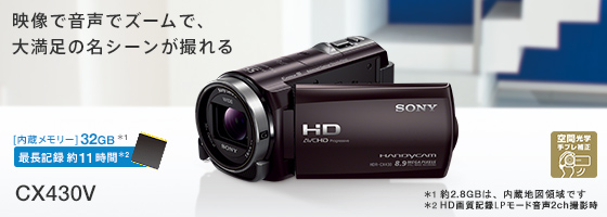 HDR-CX430V | デジタルビデオカメラ Handycam ハンディカム | ソニー