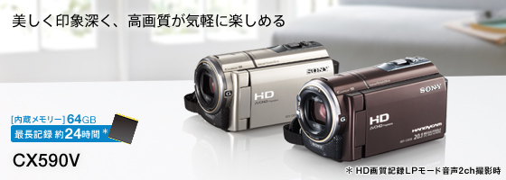ソニー SONY HDビデオカメラ Handycam HDR-CX590V シャンパンシルバー tf8su2k