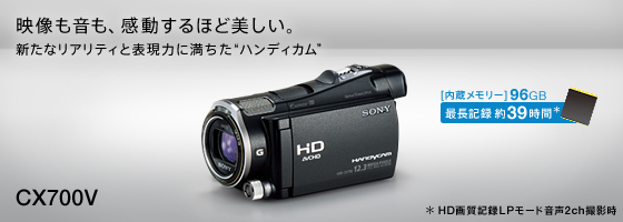 ビデオカメラソニーハンディカムCX700V