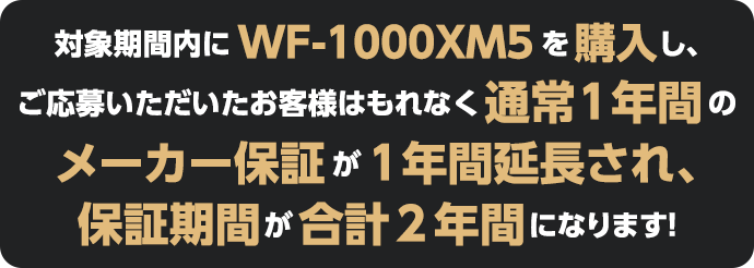 WF-1000XM5 +1年延長保証キャンペーン | ヘッドホン | ソニー