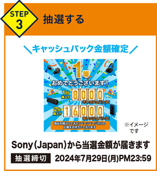 STEP3 IBSony(Japan)瓖Iz͂܂BIߐ؂F2024N729()PM23:59
