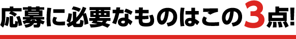 応募に必要なものはこの3点!