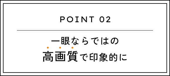 POINT 02 Ȃł͂̍掿ňۓI