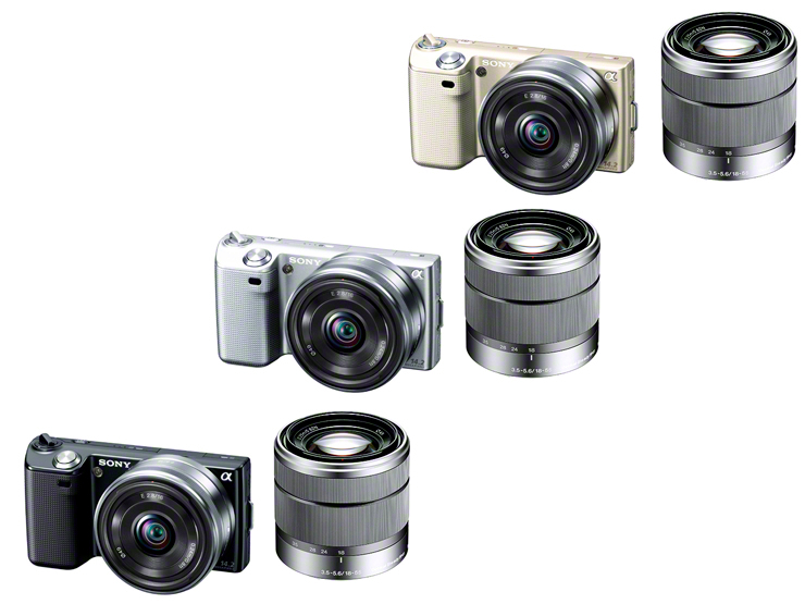 カメラSONY NEX-5D E16mm、E18-55mm、VCL-ECU1