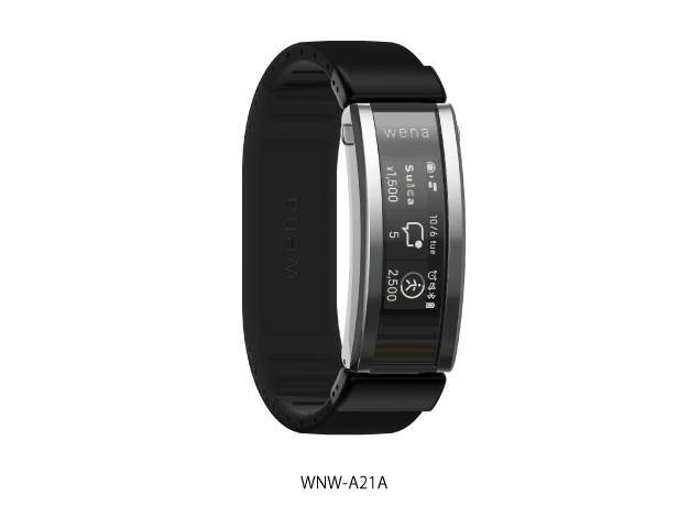 腕時計(デジタル)SONY wena 3 rubber ブラック WNW-A21A-B