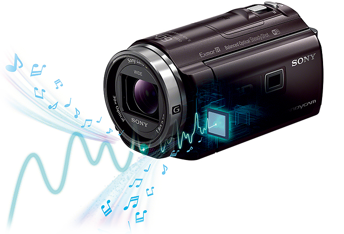 HDR-CX535 特長 : 高音質機能 | デジタルビデオカメラ Handycam 