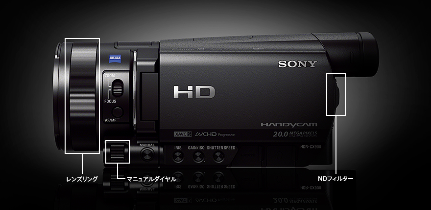HDR-CX900 特長 : 豊富なマニュアル機能 | デジタルビデオカメラ