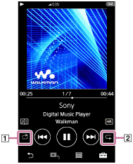 さまざまな再生方法 シャッフル再生 リピート再生 再生範囲の変更 使いかた Nw A50シリーズ 製品別サポート ポータブルオーディオプレーヤー Walkman ウォークマン サポート お問い合わせ ソニー