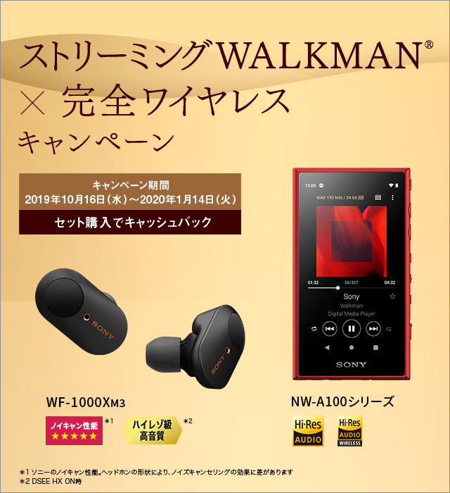 SONYワイヤレスイヤホン【WF-1000XM3】WALKMAN【NW-A55】