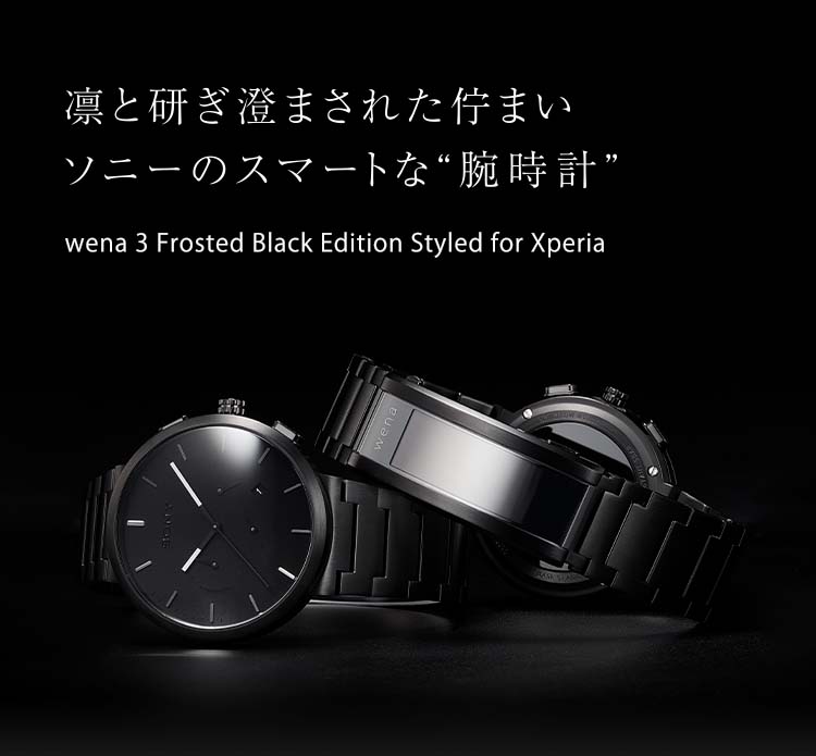 【新品・保護カバー付き】wena 3 Frosted Black Edition